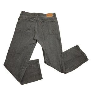 Levis 501 Jeans Vintage 80s Black 501-0658 Button Fly Made In USA Mens 36x31